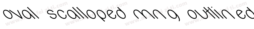Oval Scalloped MNG Outlined字体转换